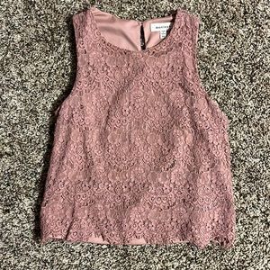 Mauve Lace Crop Top